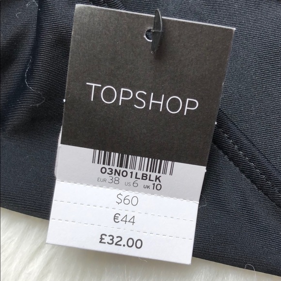 TOPSHOP SCALLOPED ONE PIECE PINK AND BLACK - Picture 5 of 5